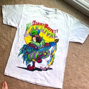 VNTG 1998 Jimmy Buffett Carnival Tee EUCPre Shrunk 100% cotton 42”chest, 29”leng